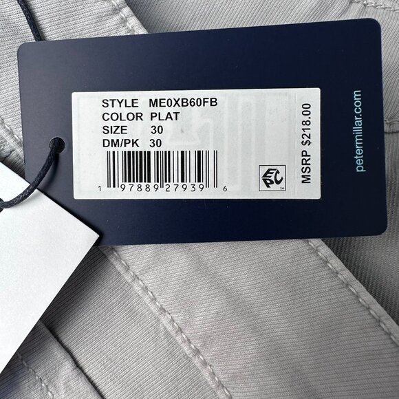 Peter Millar Crown Crafted Wayfare Five-Pocket Pant, Size W30 x L30, Platinum - Picture 14 of 16